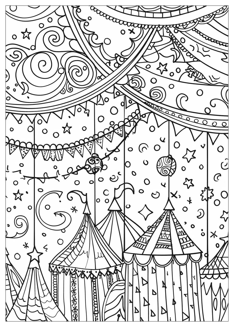 Circus Carnival Coloring Pages-8