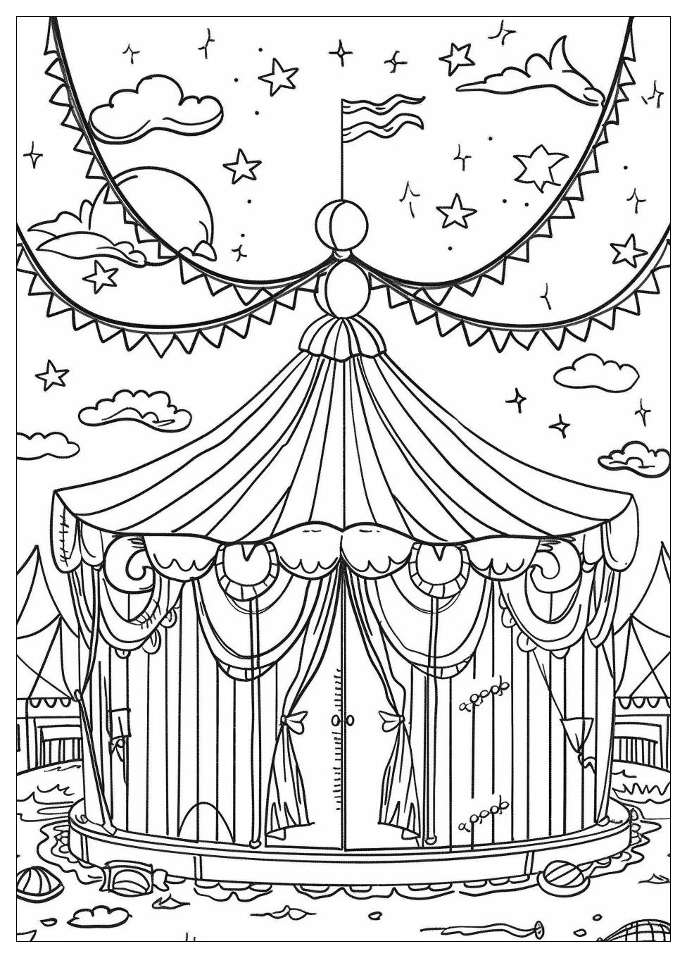 Circus Carnival Coloring Pages-9