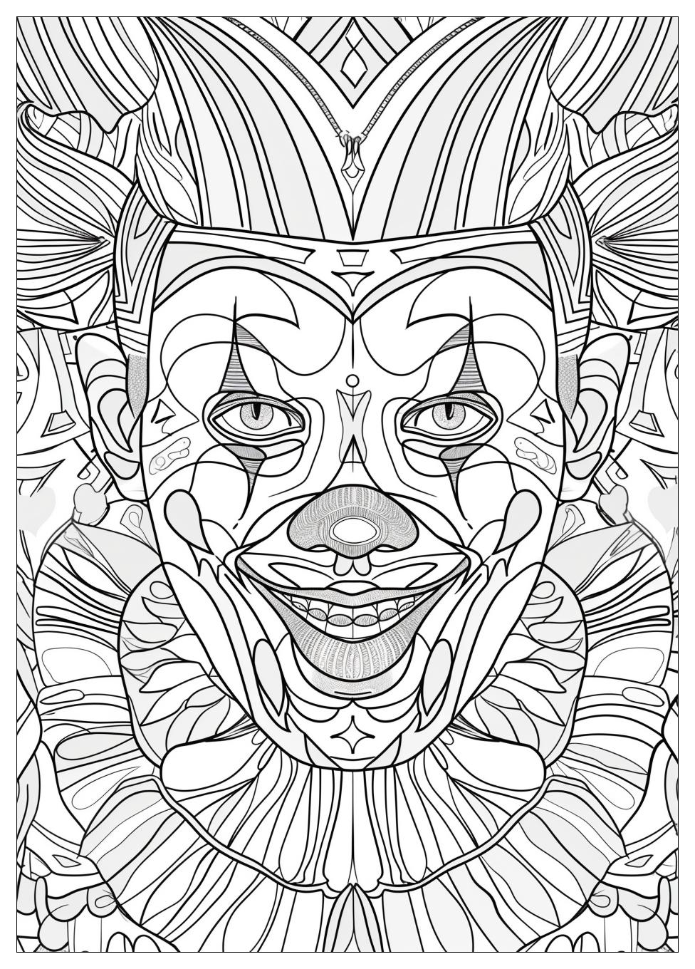 Circus Clown Coloring Pages-14