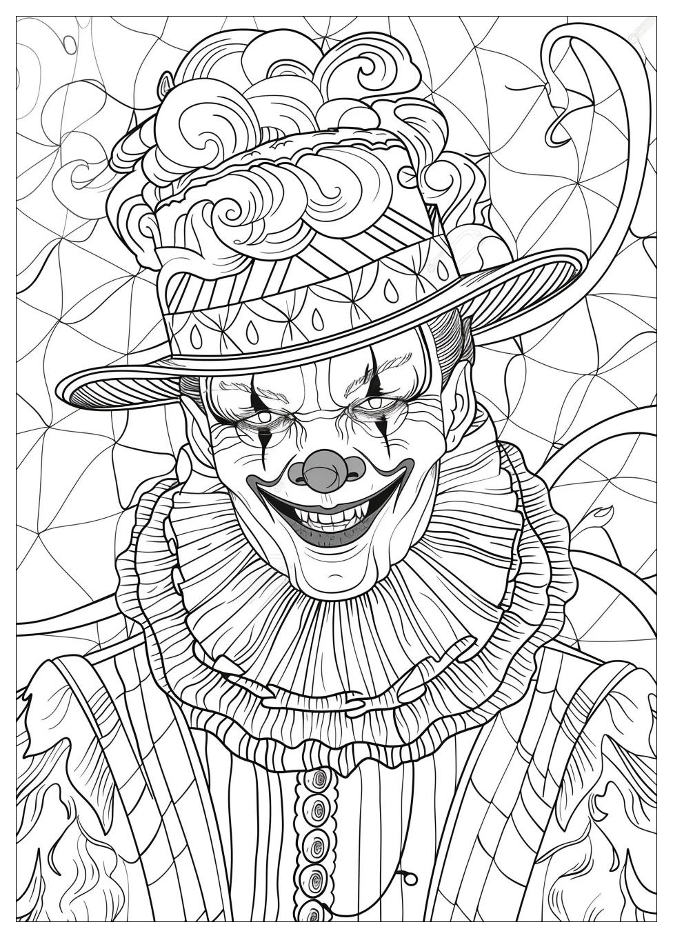 Circus Clown Coloring Pages-16