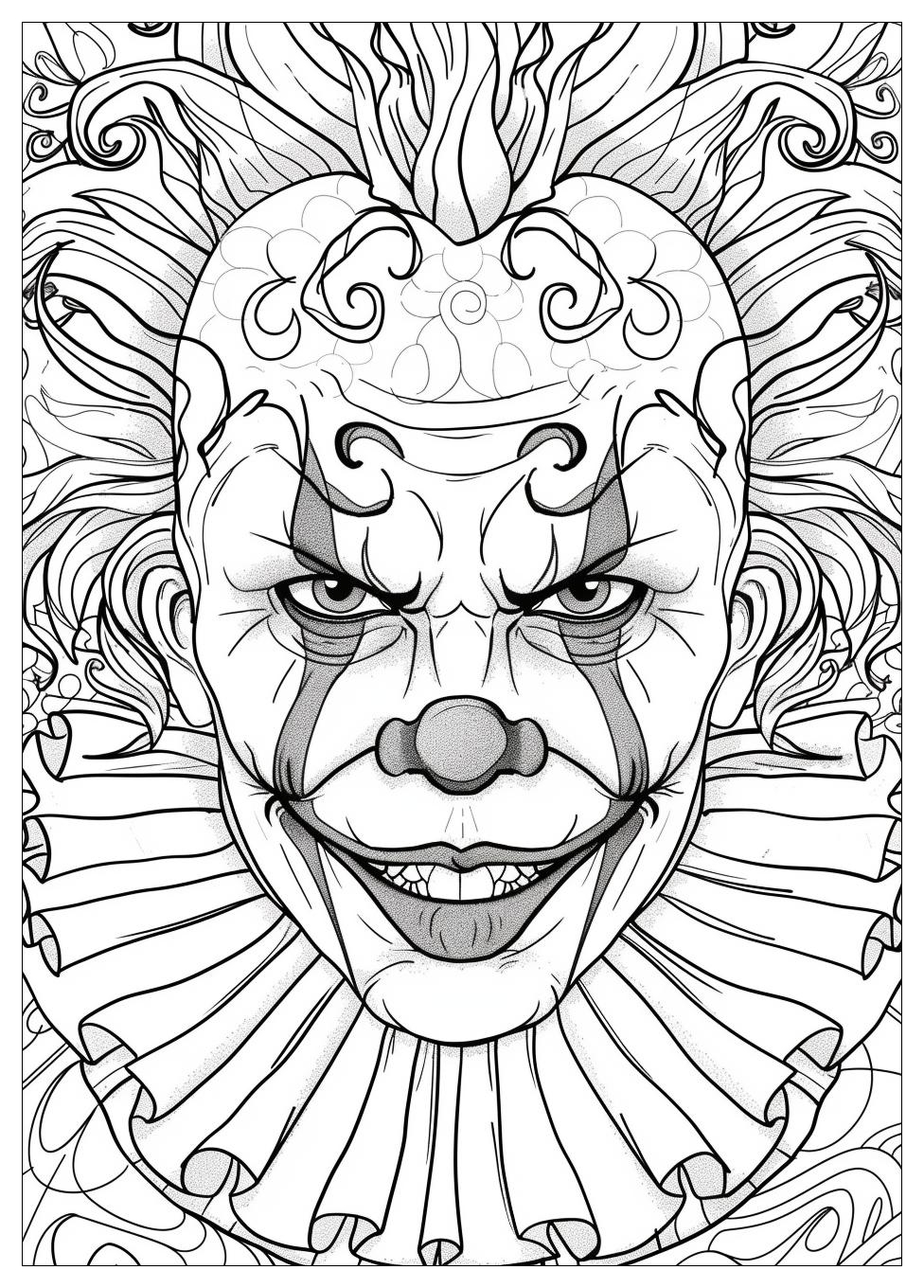 Circus Clown Coloring Pages-19