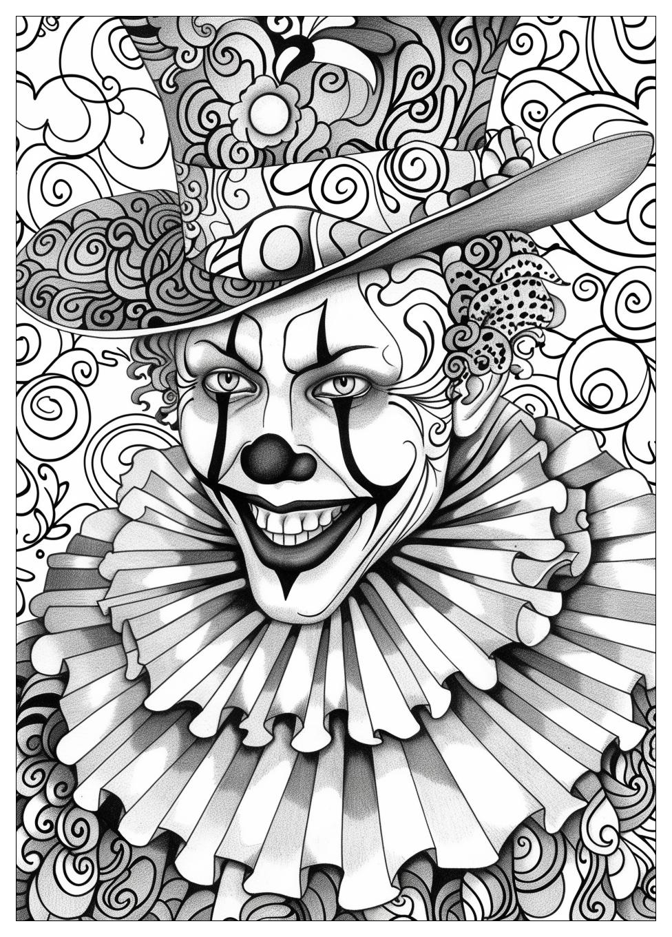 Circus Clown Coloring Pages-20