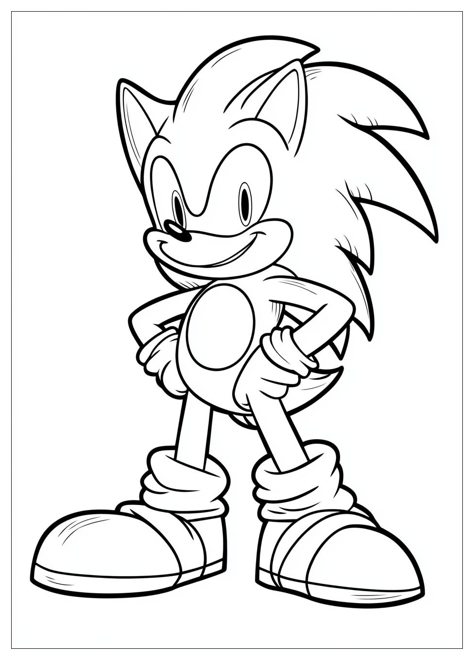 Classic Sonic Coloring Pages-1