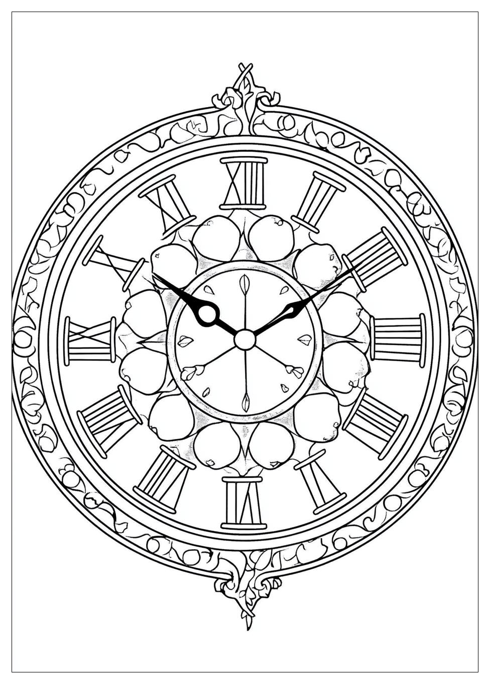 Clock Coloring Pages-10