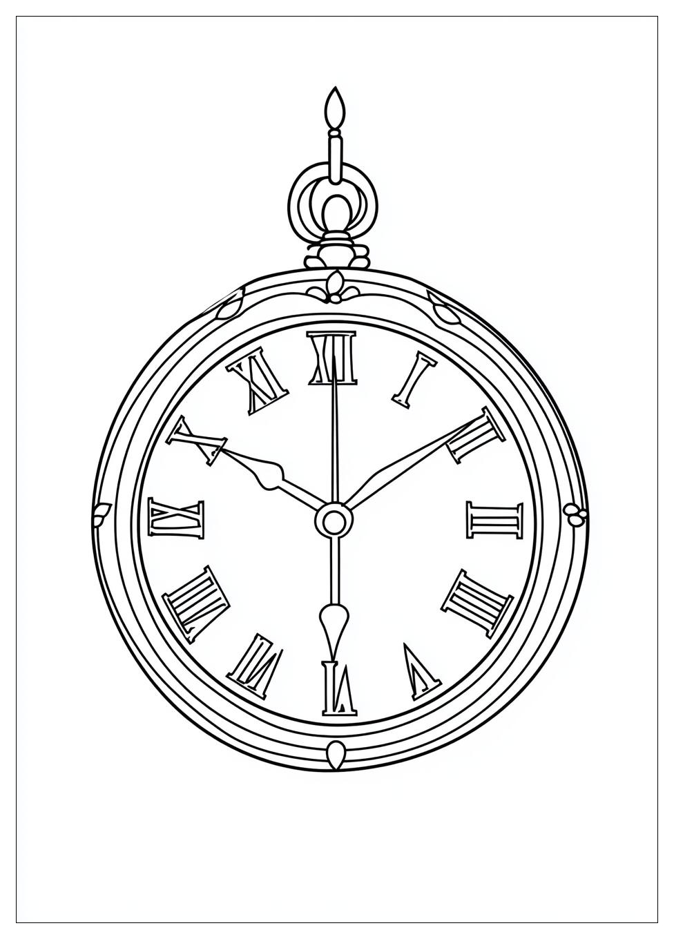 Clock Coloring Pages-12