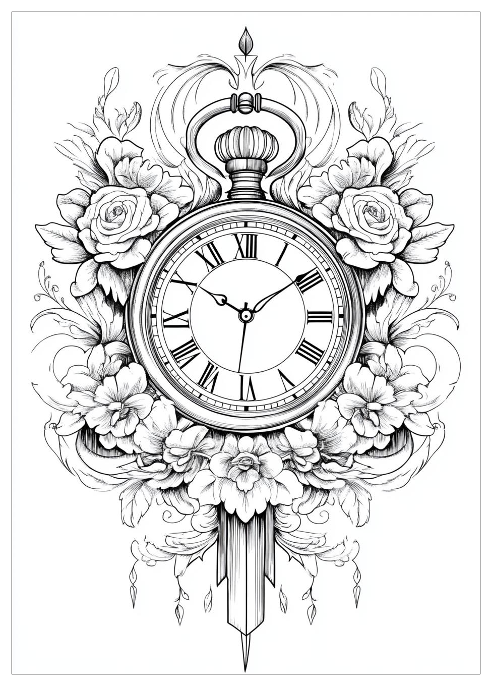 Clock Coloring Pages-13