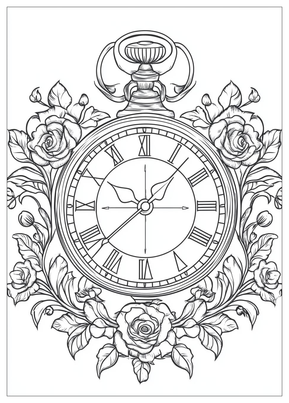 Clock Coloring Pages-14
