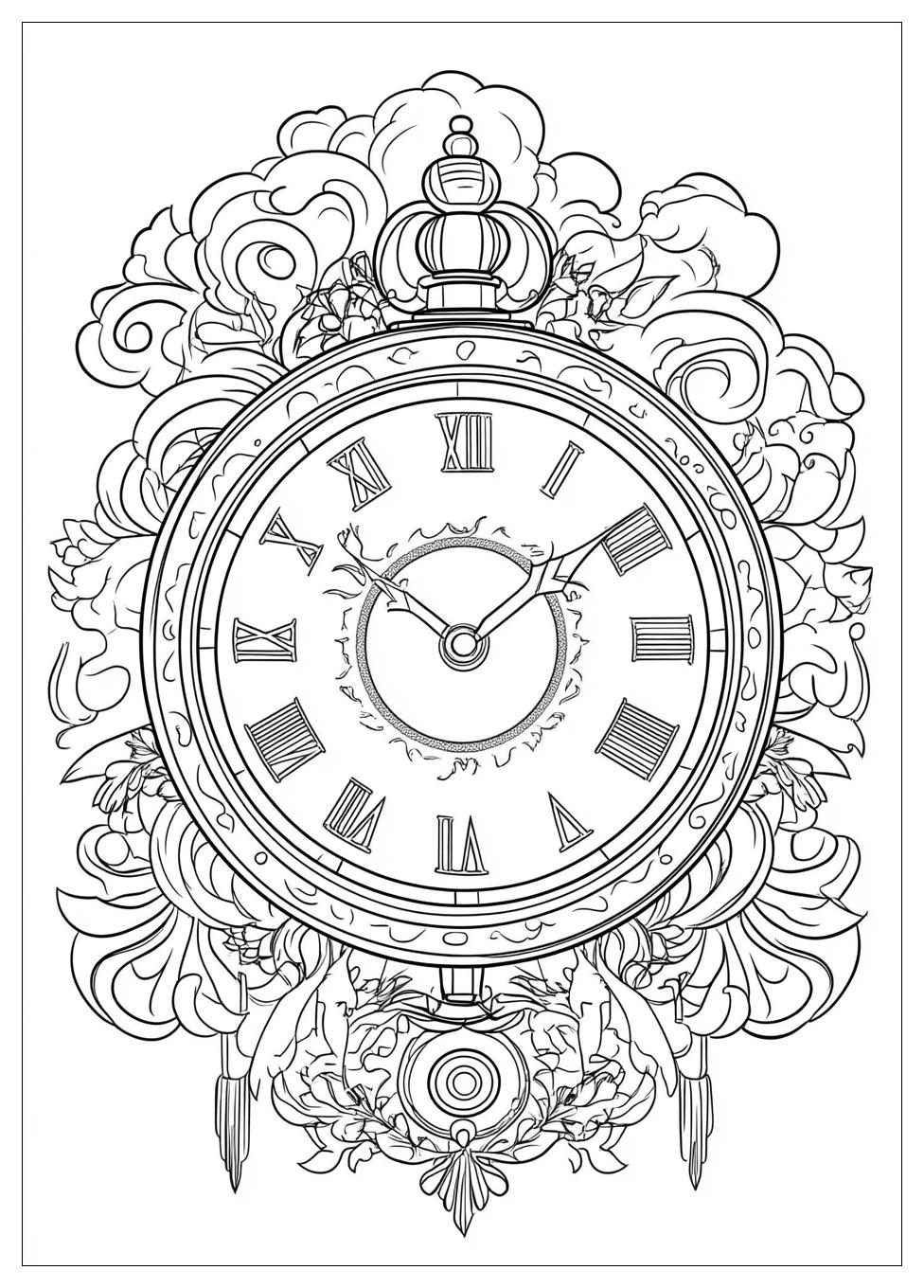 Clock Coloring Pages-15