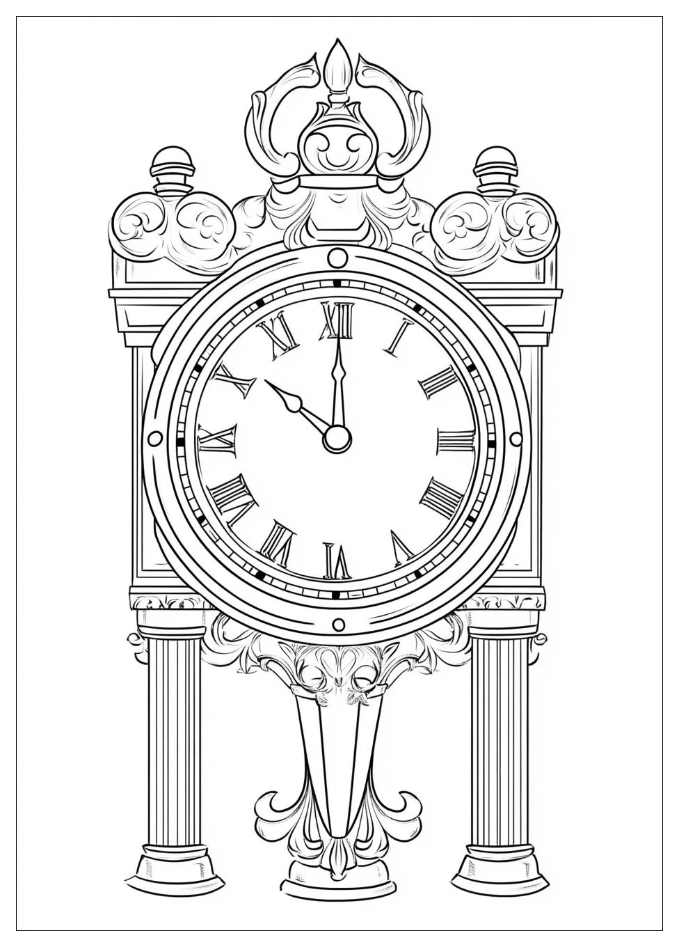 Clock Coloring Pages-16