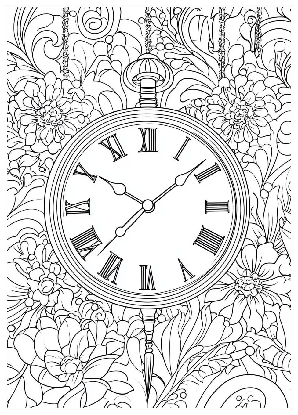 Clock Coloring Pages-18