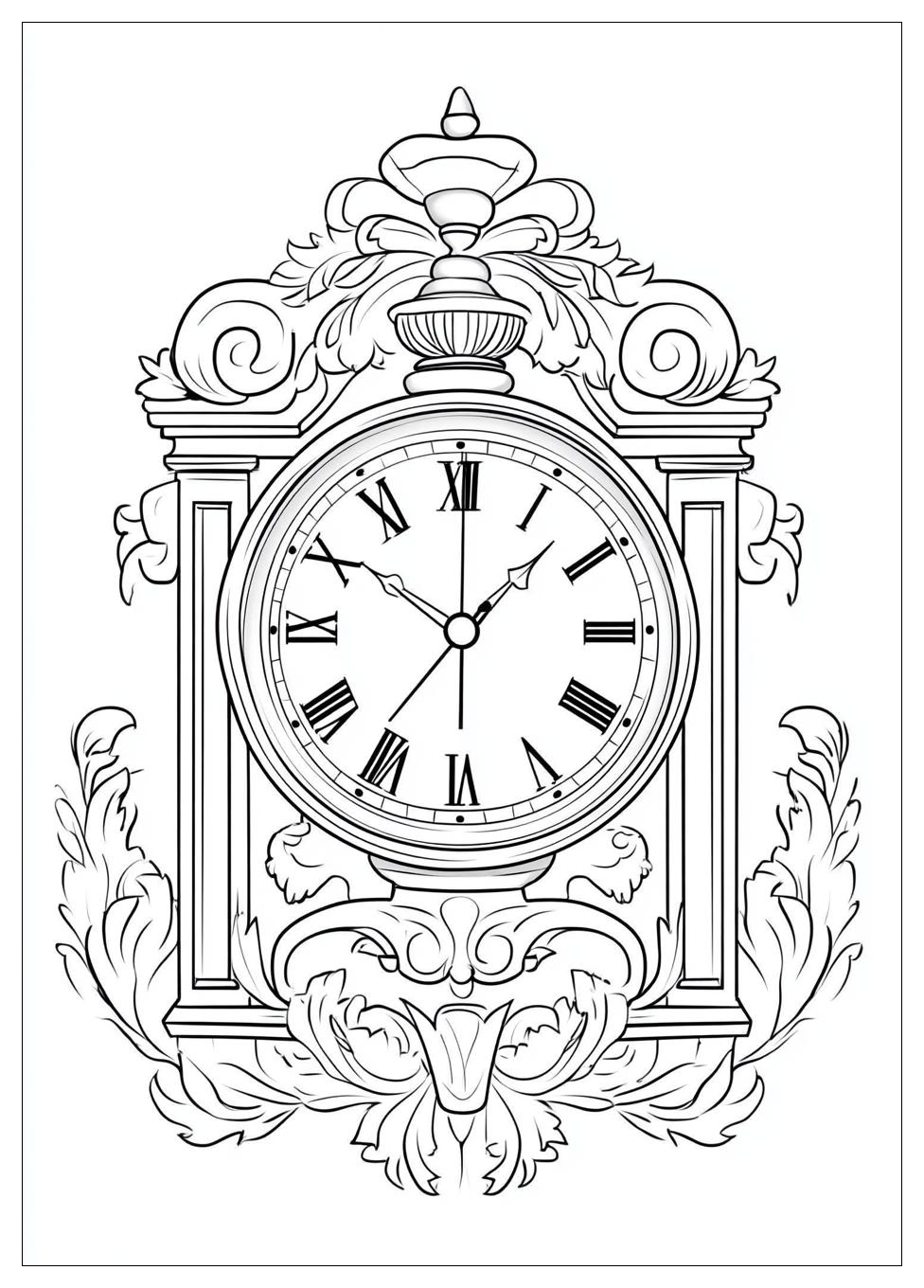 Clock Coloring Pages-2