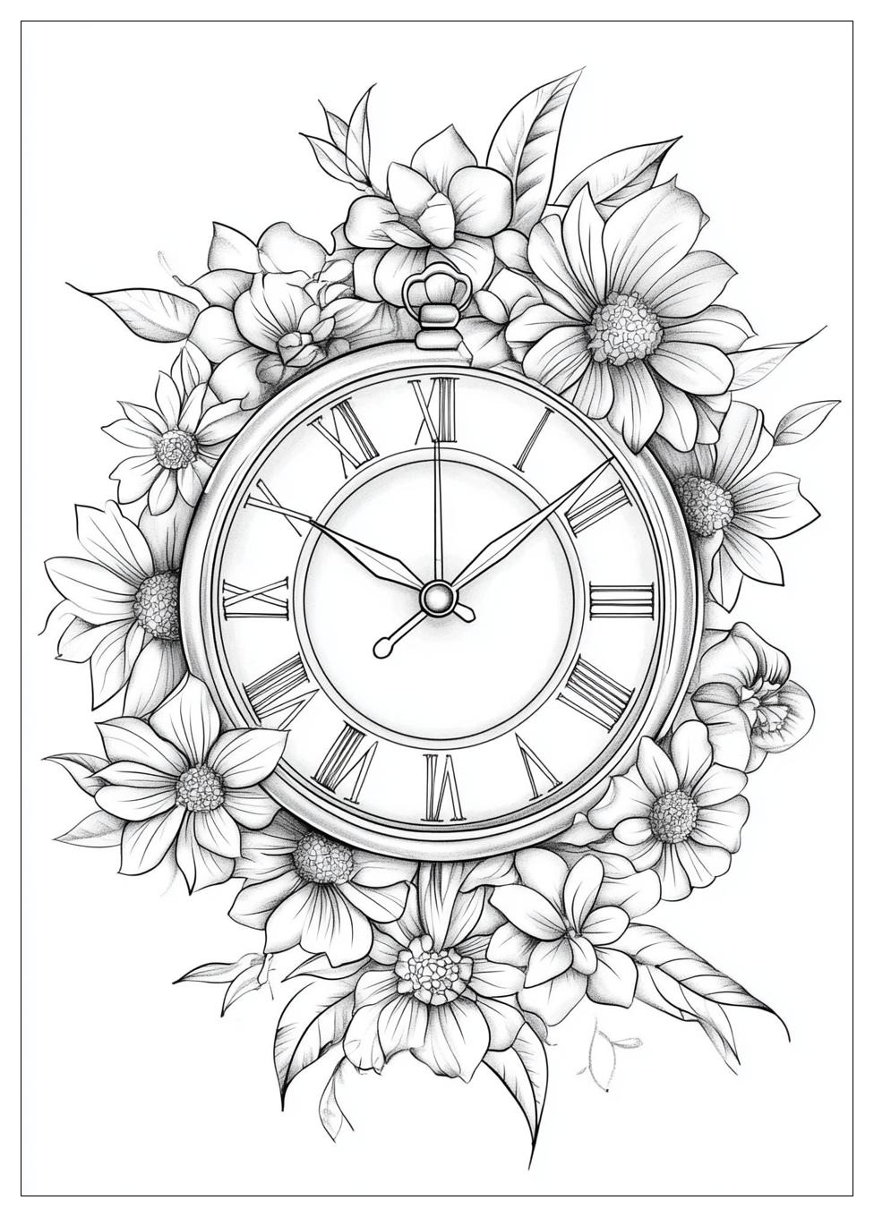 Clock Coloring Pages-20