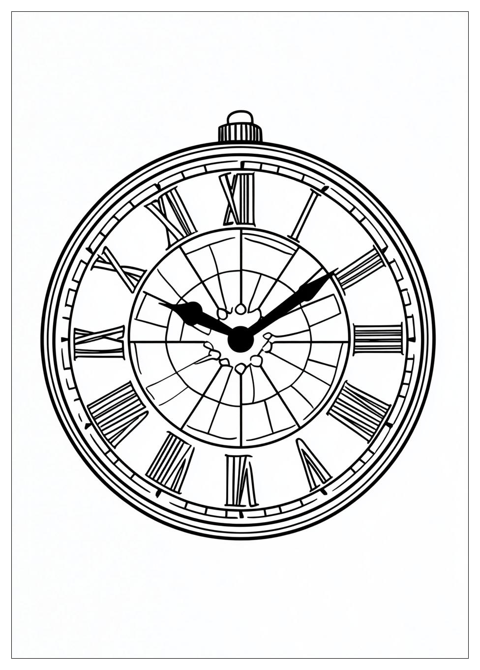 Clock Coloring Pages-3