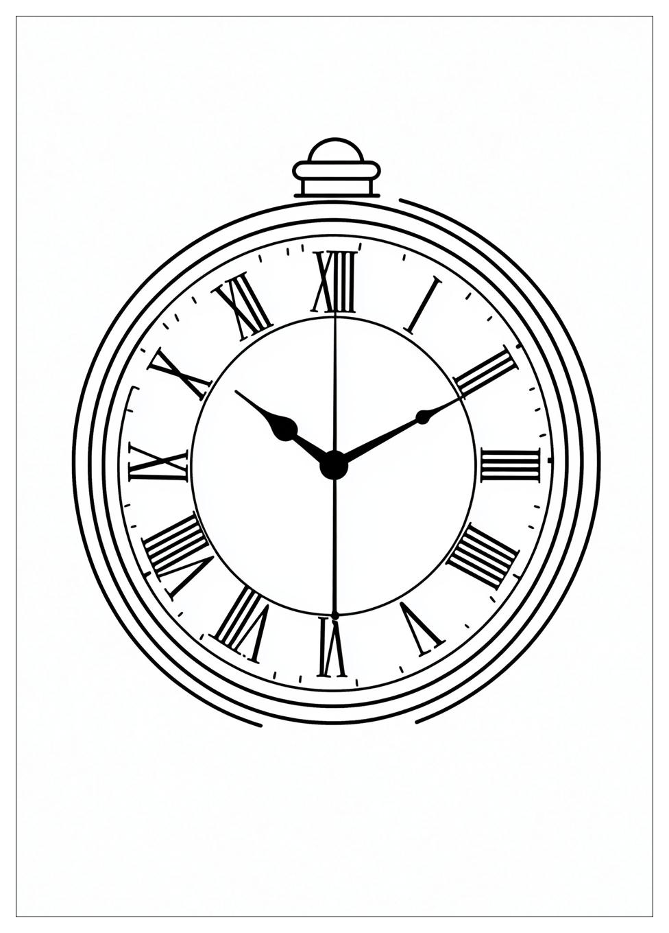 Clock Coloring Pages-4