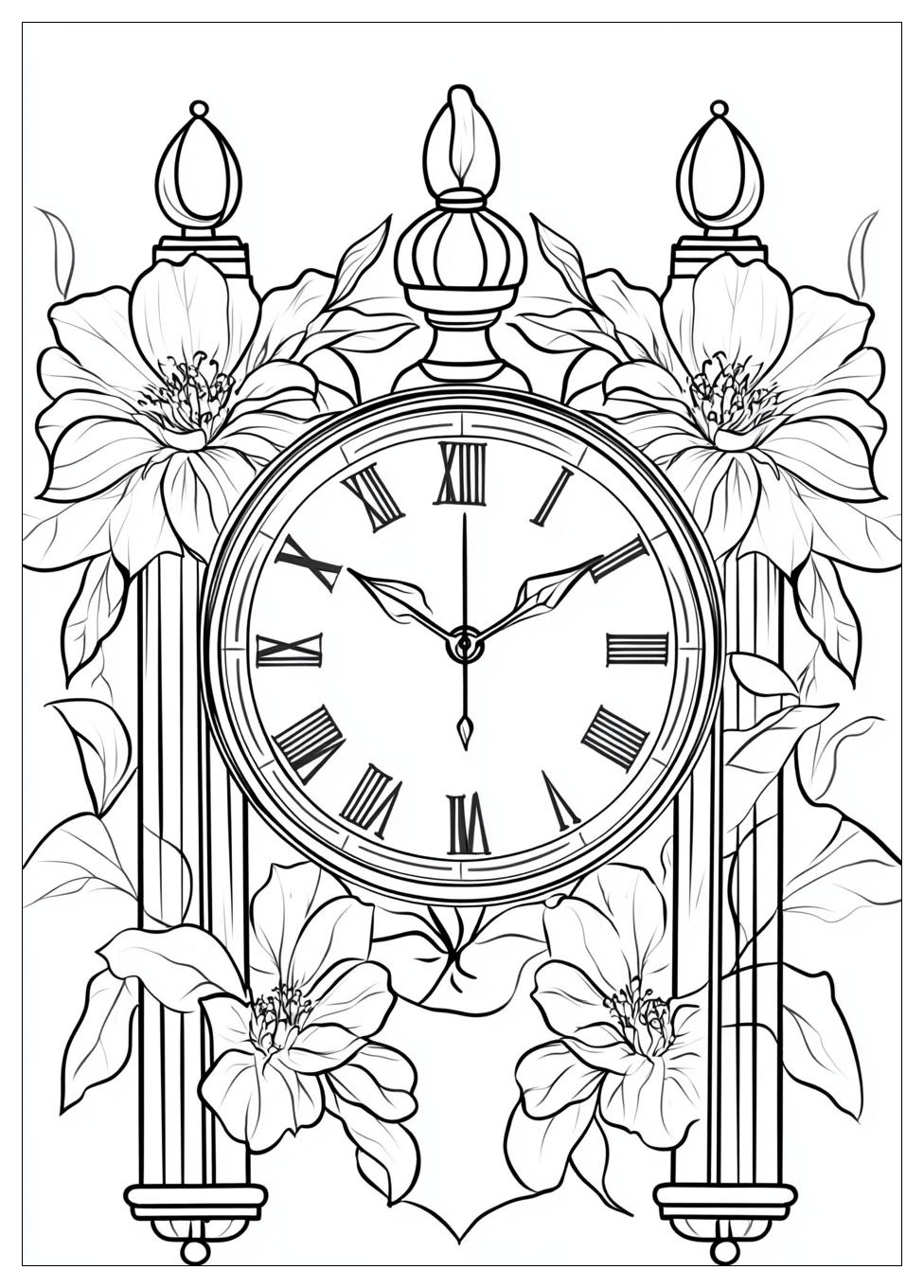 Clock Coloring Pages-5