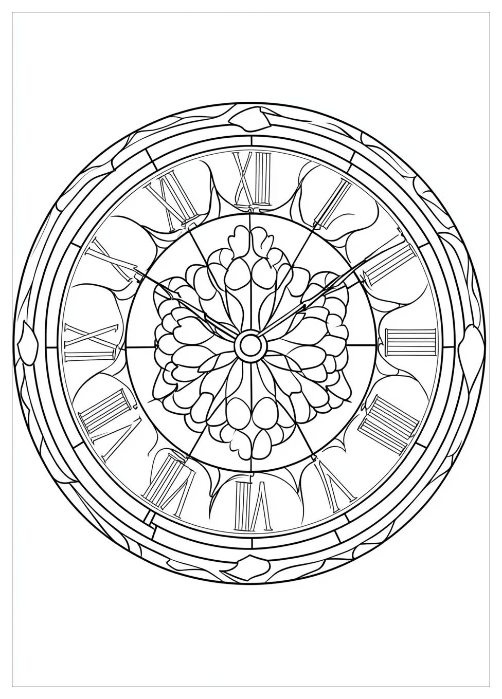 Clock Coloring Pages-6