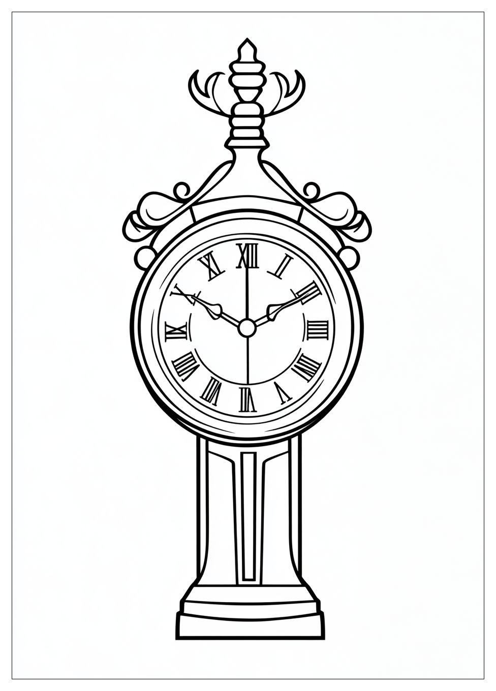 Clock Coloring Pages-8