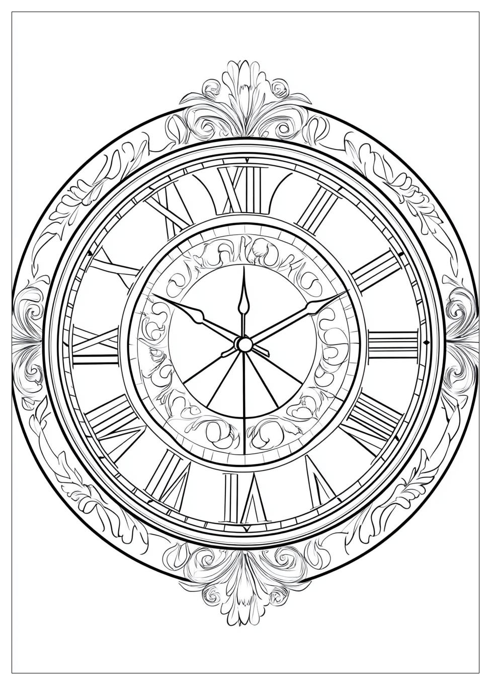 Clock Coloring Pages-9