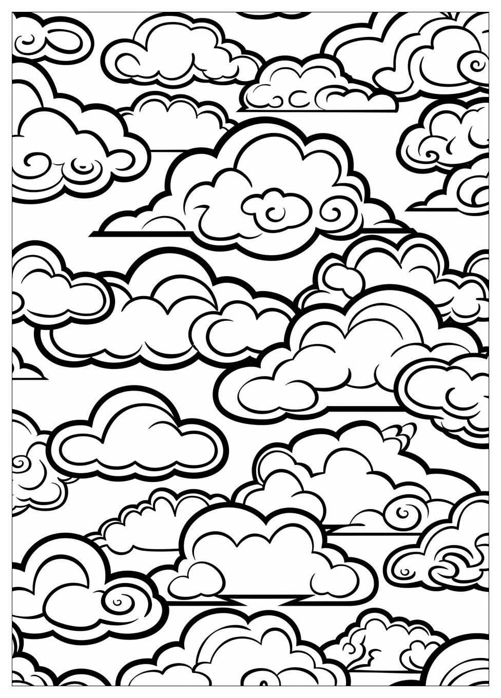 Cloud Coloring Pages-2