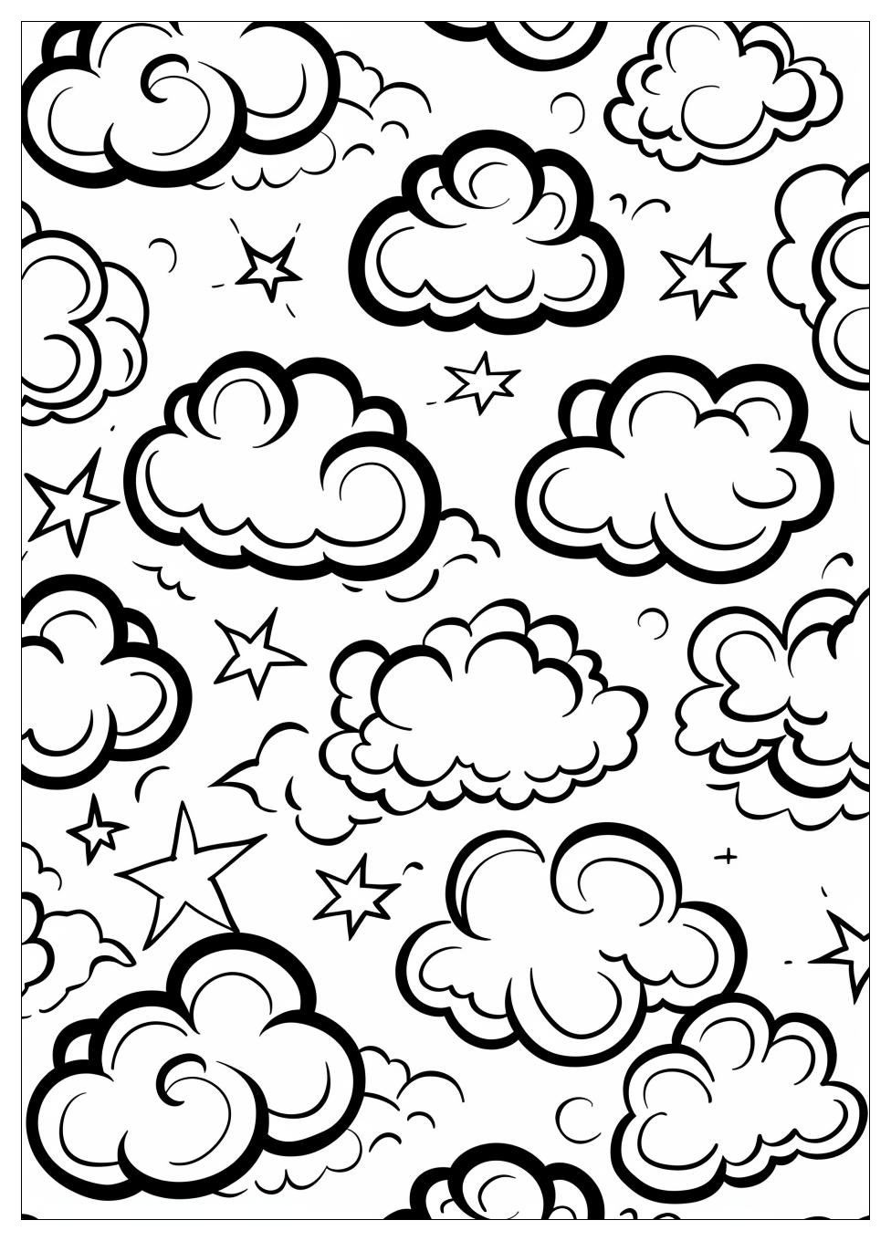Cloud Coloring Pages-4