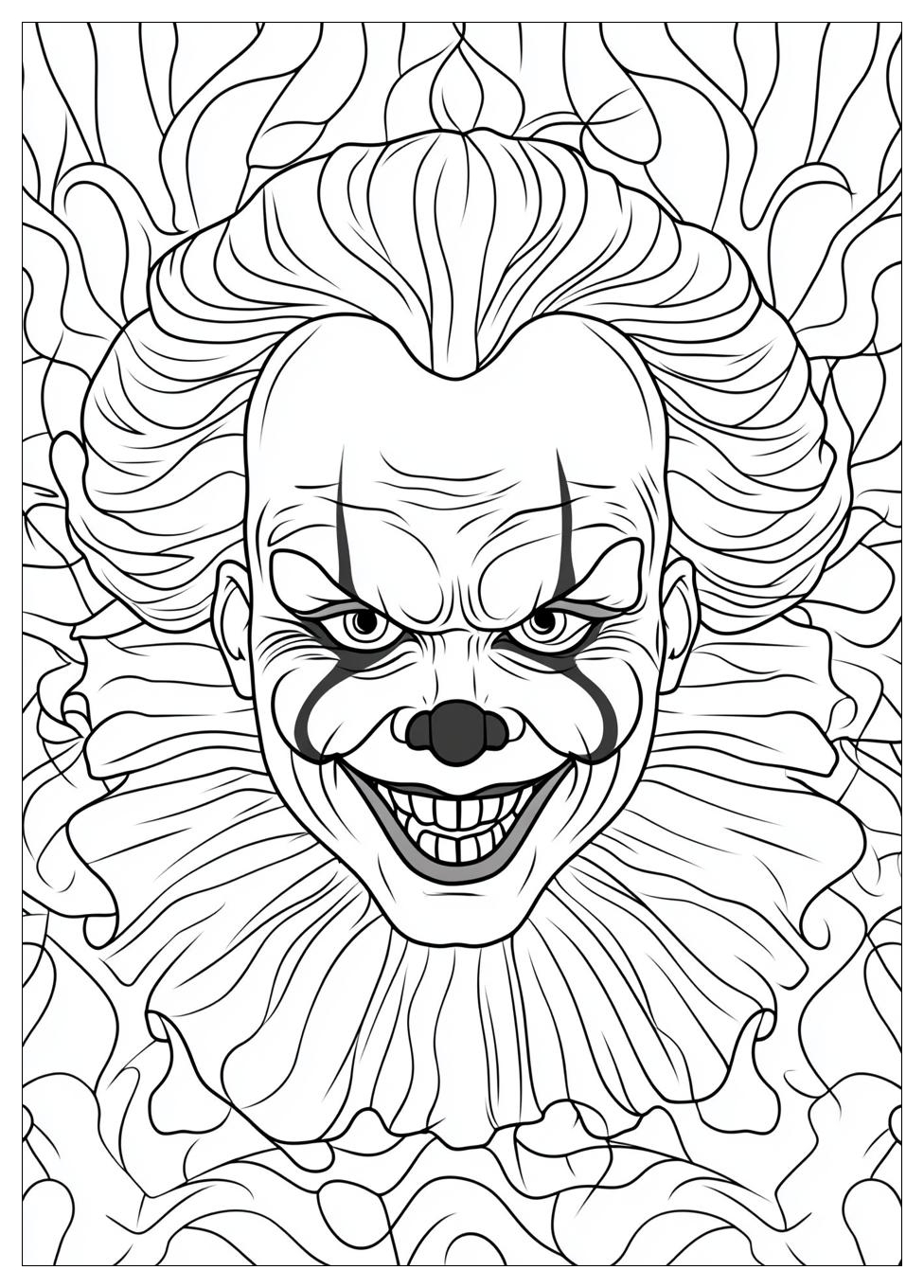 Free Printable Clown Coloring Pages 12 Clown Coloring Pages-12