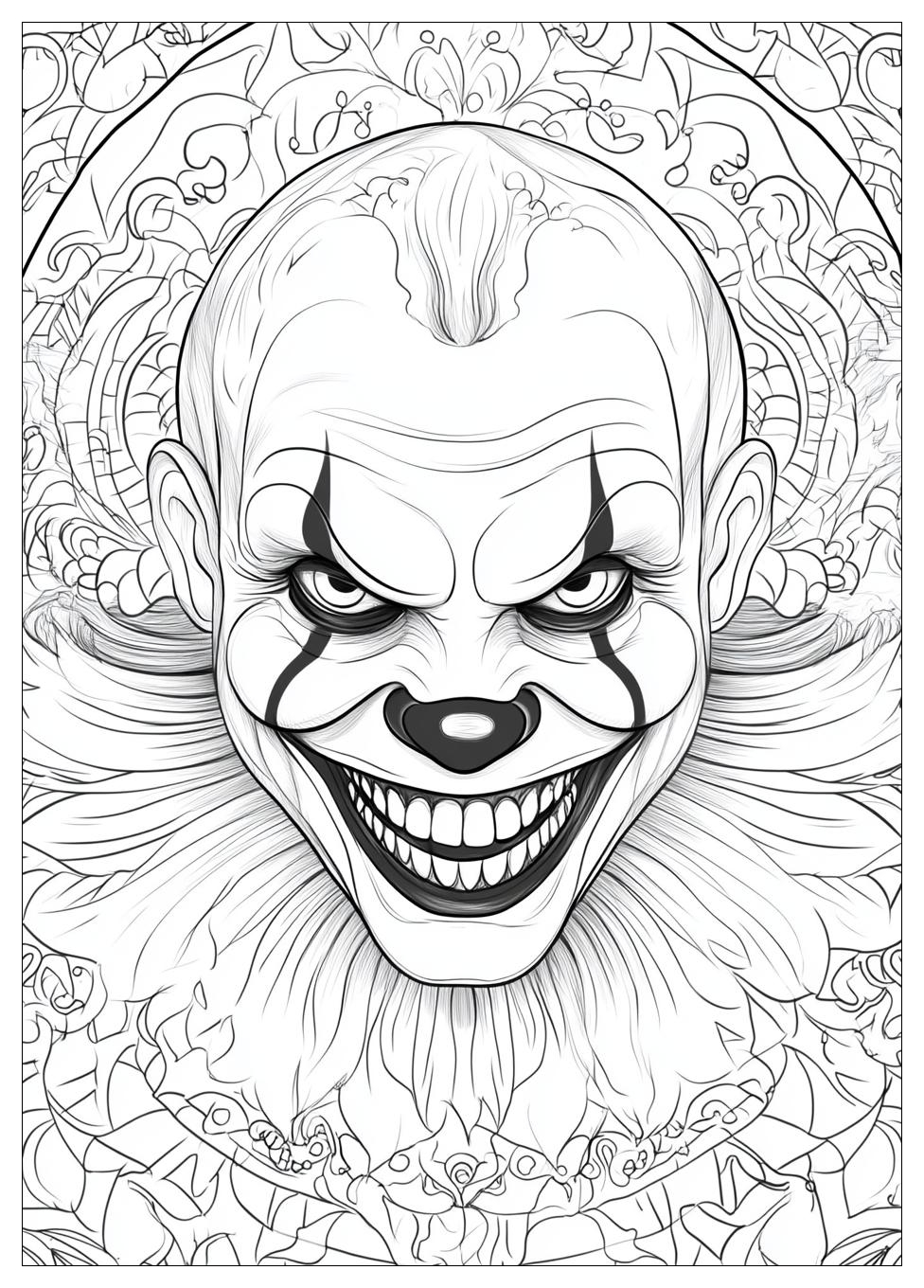 Free Printable Clown Coloring Pages 15 Clown Coloring Pages-15