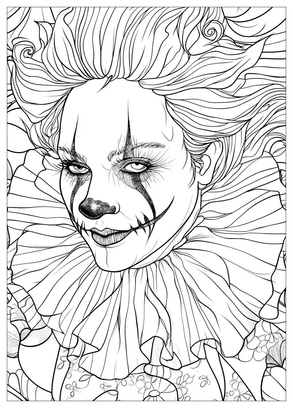 Free Printable Clown Coloring Pages 16 Clown Coloring Pages-16