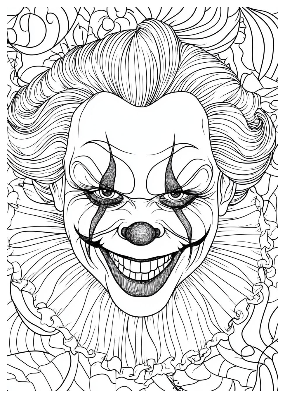 Free Printable Clown Coloring Pages 17 Clown Coloring Pages-17