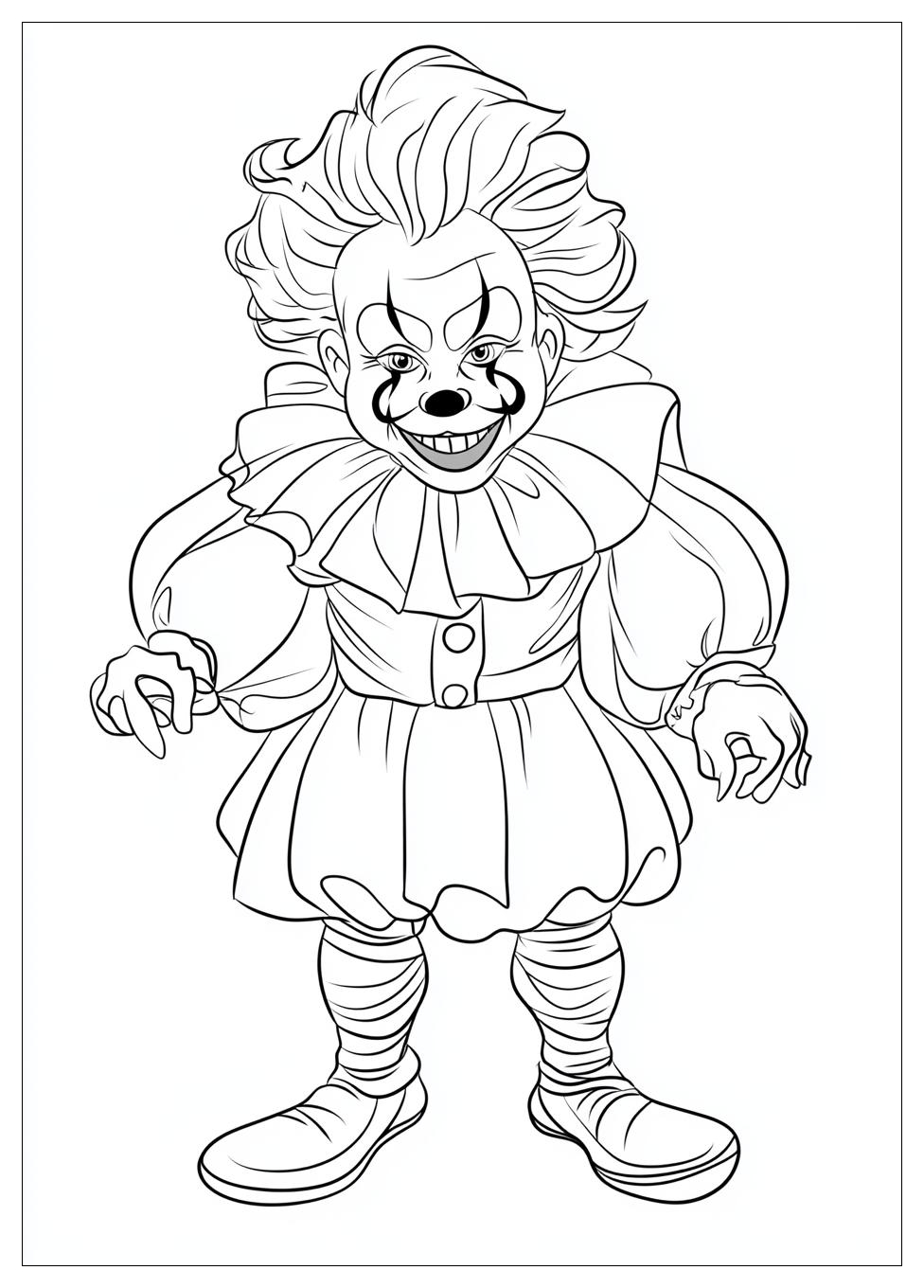 Free Printable Clown Coloring Pages 4 Clown Coloring Pages-4