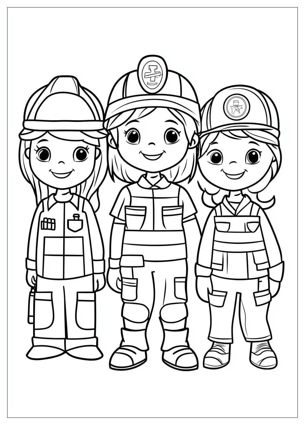 Community Helpers Coloring Pages-1
