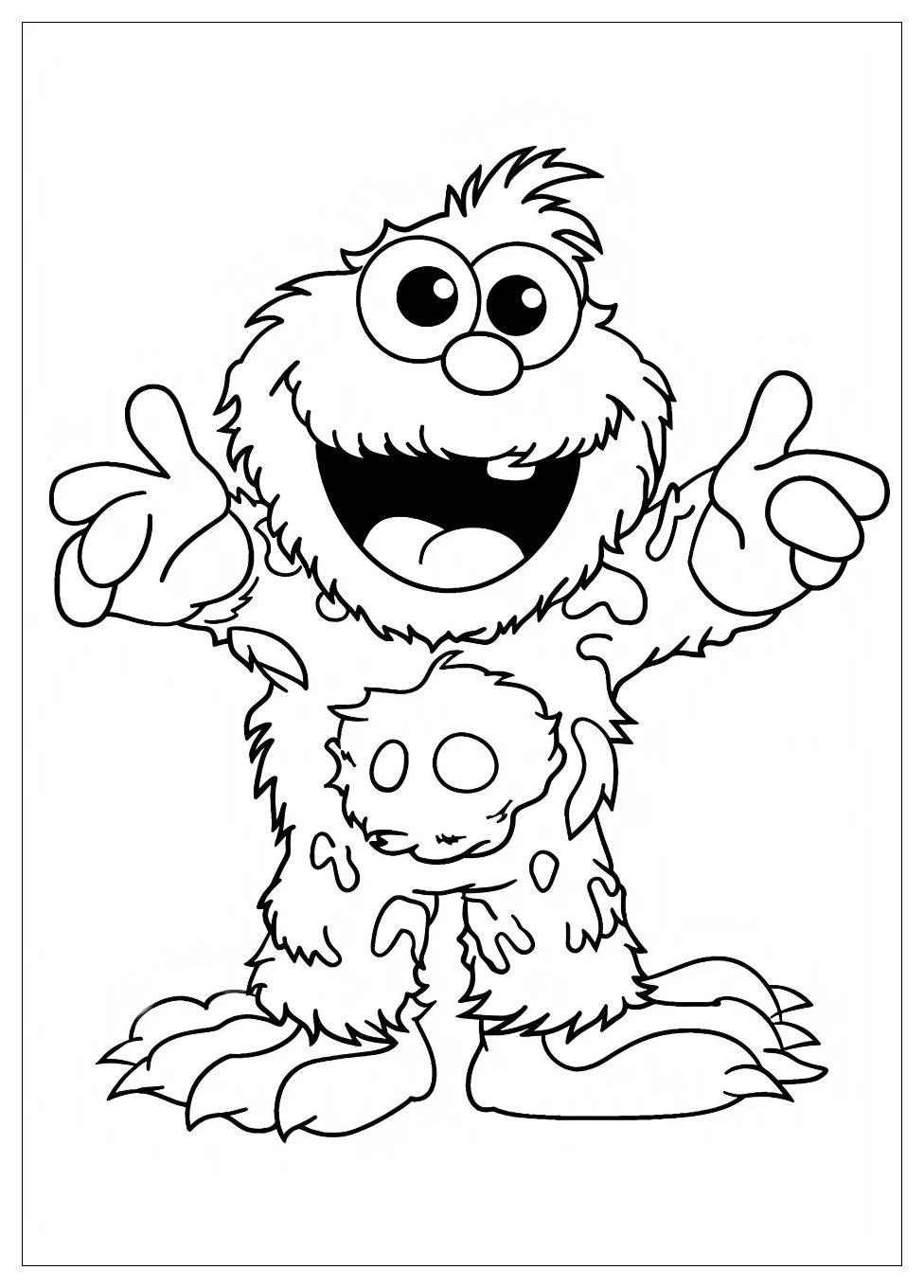 Cookie Monster Coloring Pages-1