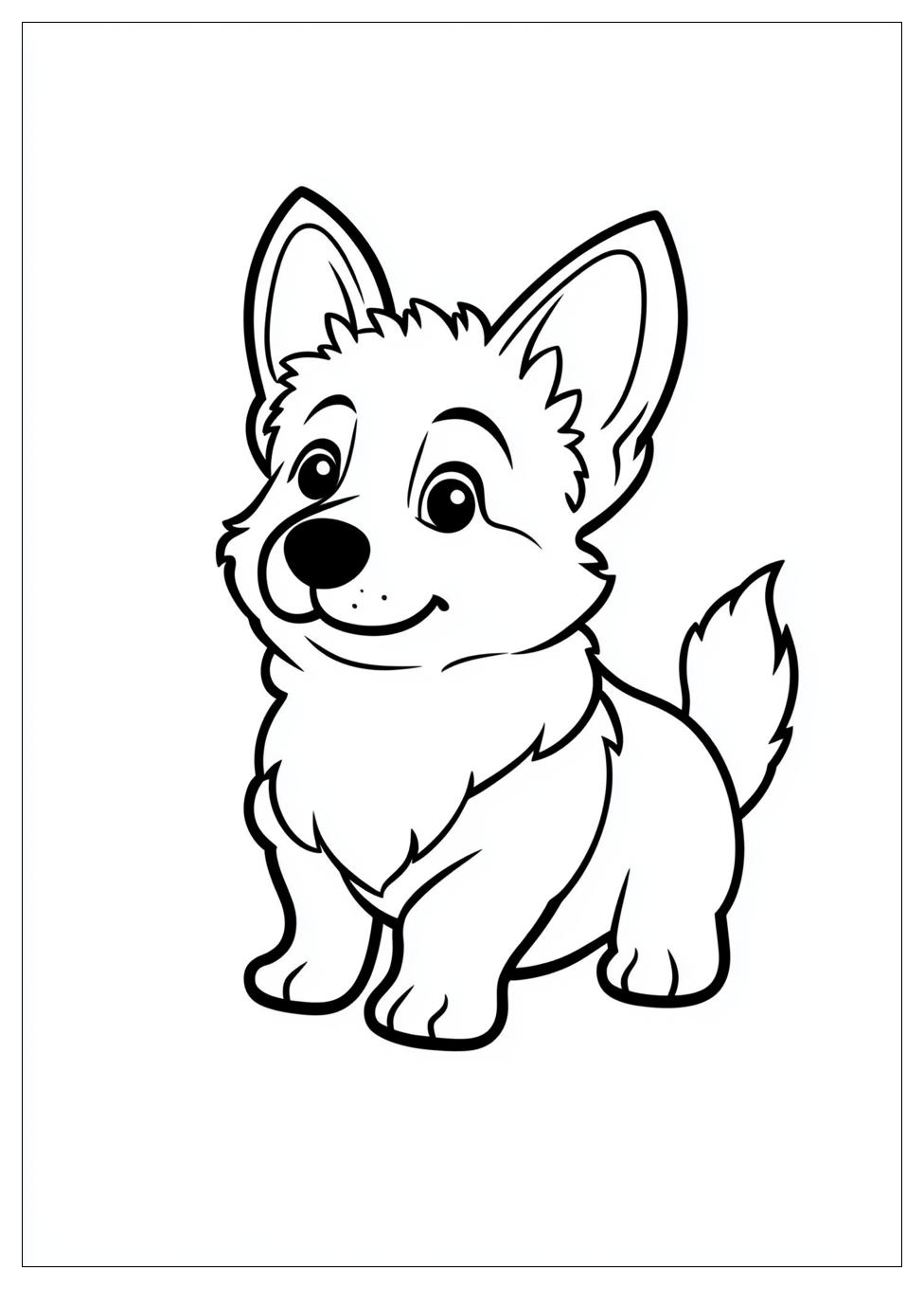 Corgi Coloring Pages-10