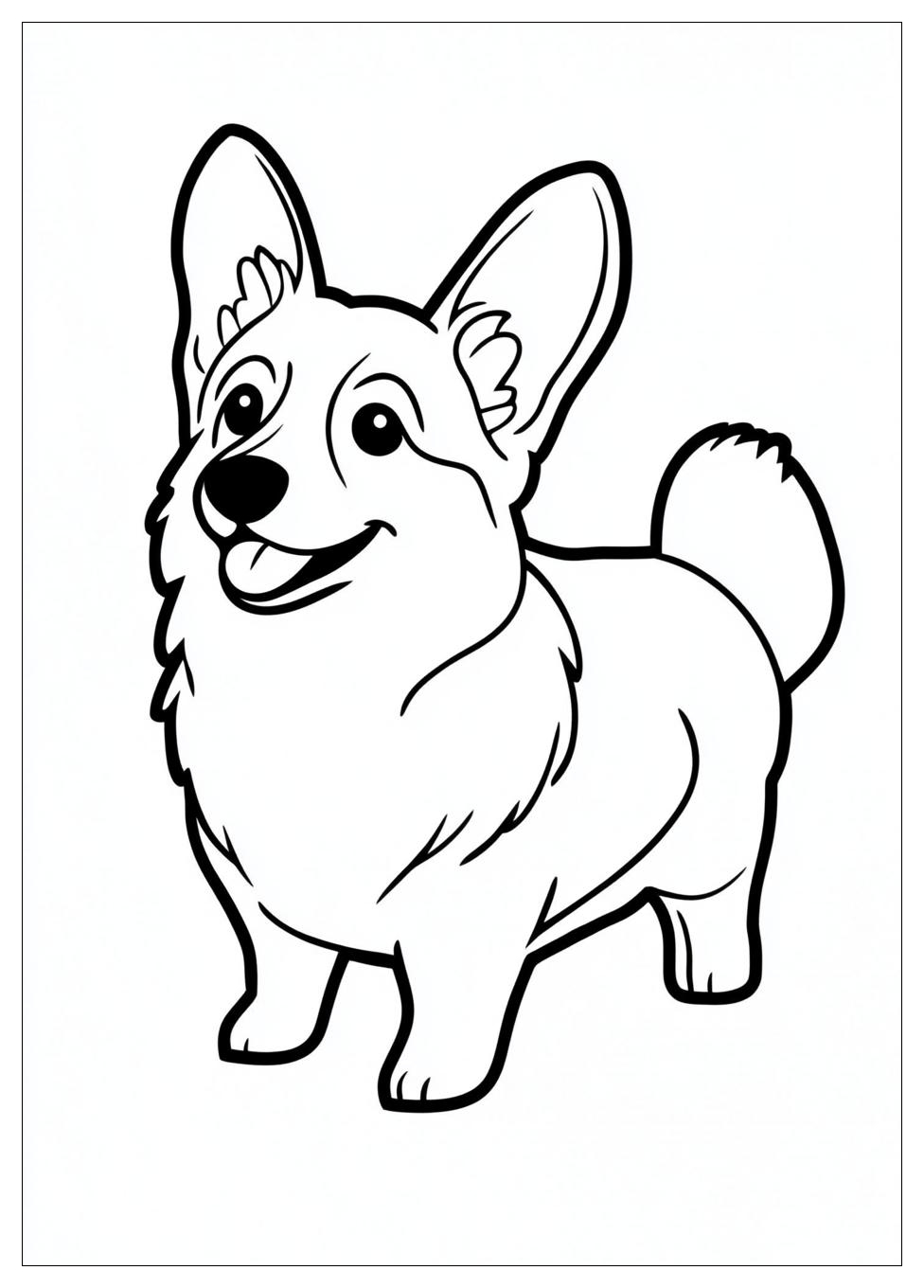 Corgi Coloring Pages-12