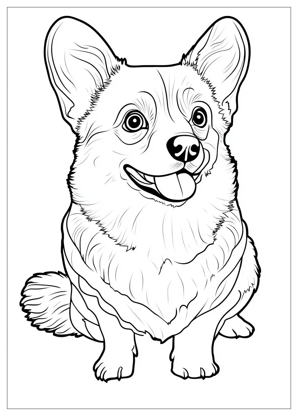 Corgi Coloring Pages-13