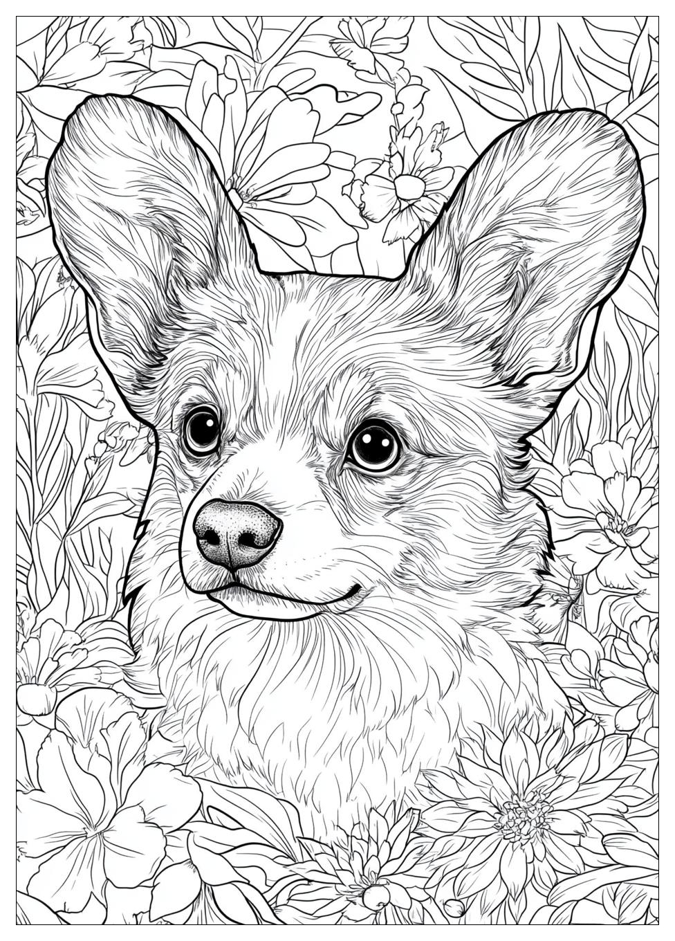 Corgi Coloring Pages-14