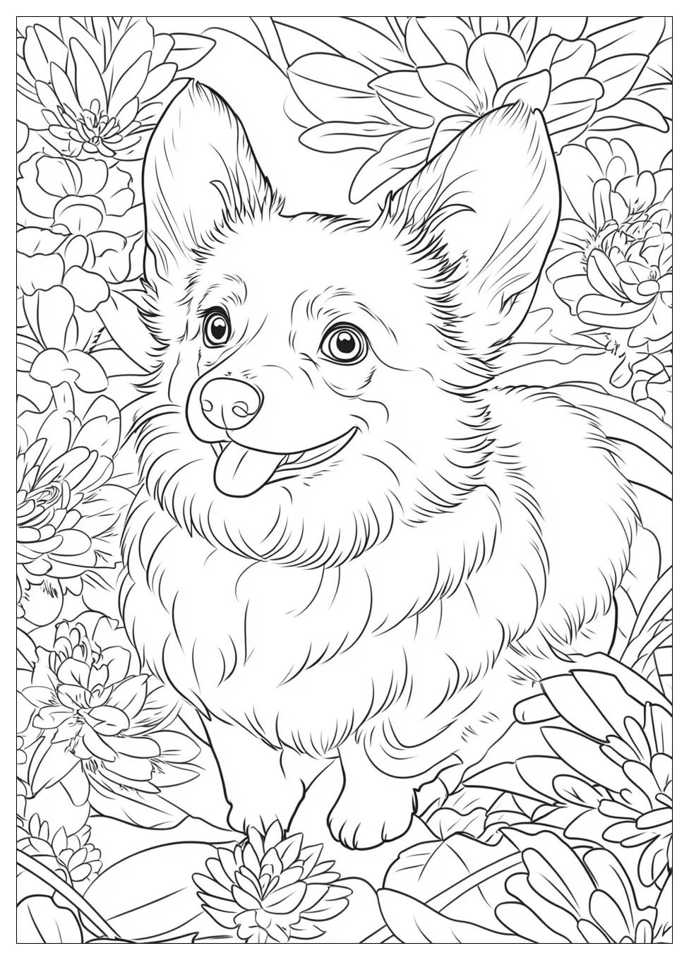 Corgi Coloring Pages-15