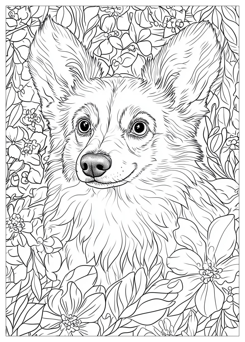 Corgi Coloring Pages-17