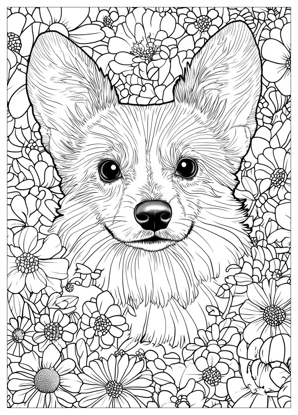 Corgi Coloring Pages-18