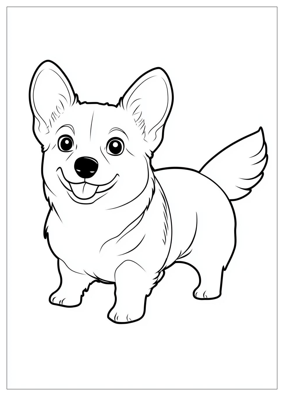 Corgi Coloring Pages-2