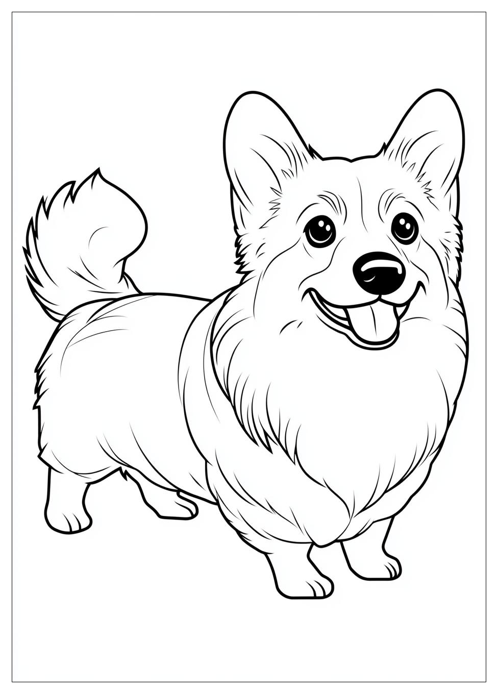 Corgi Coloring Pages-20