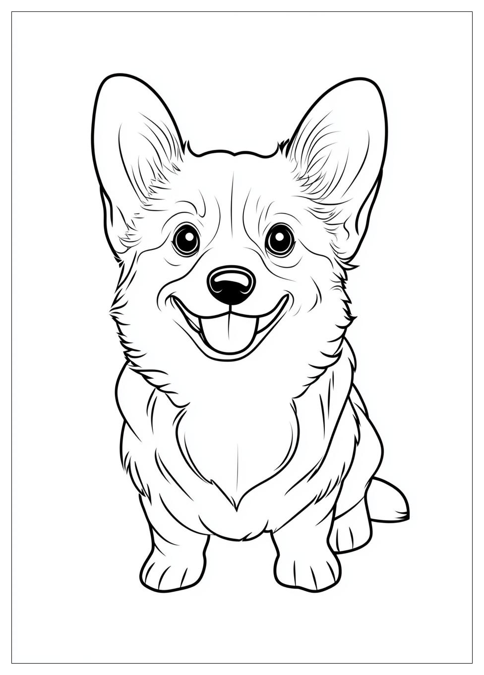 Corgi Coloring Pages-3
