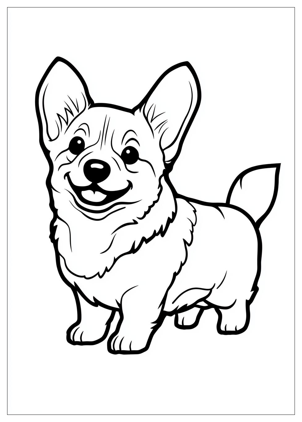 Corgi Coloring Pages-4
