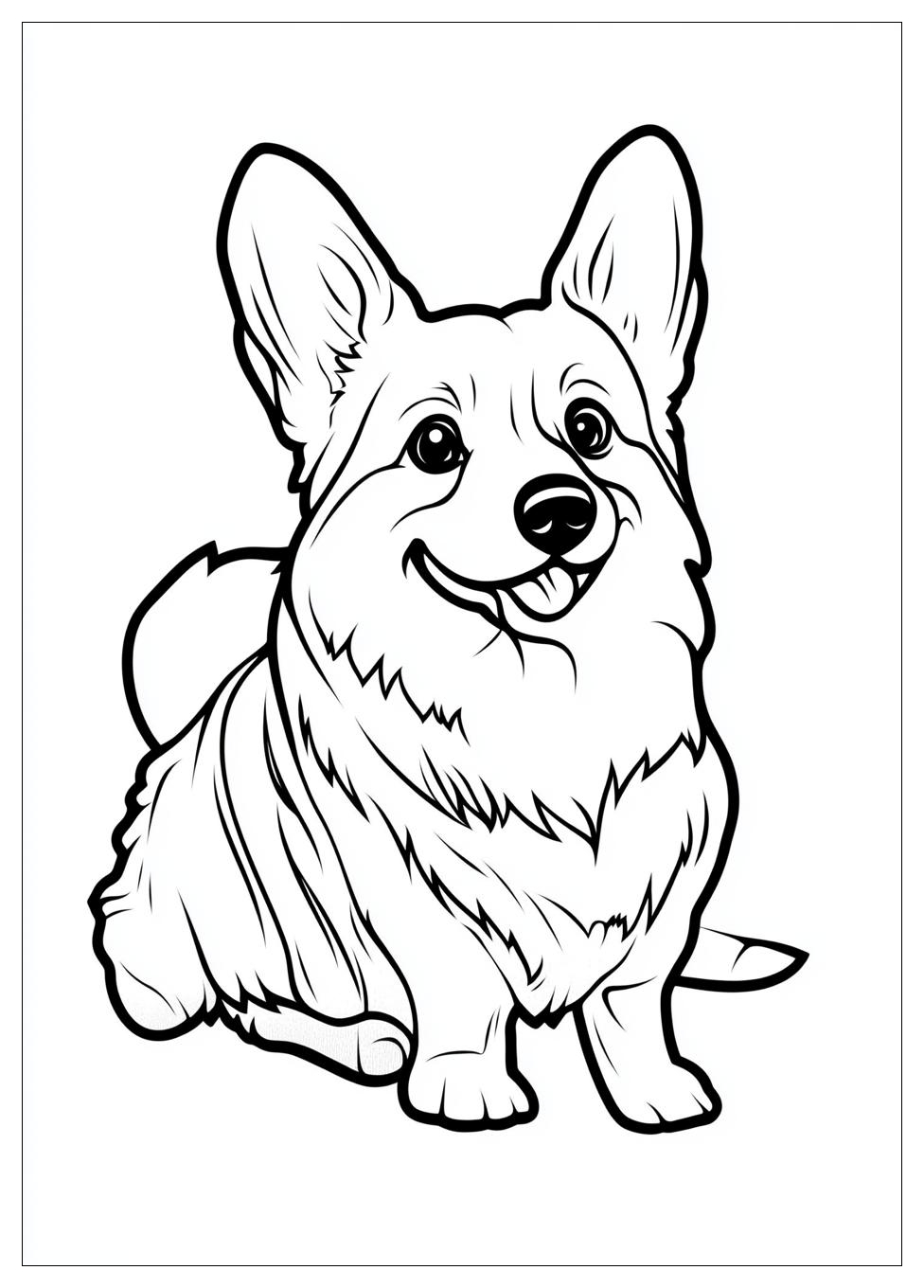 Corgi Coloring Pages-5
