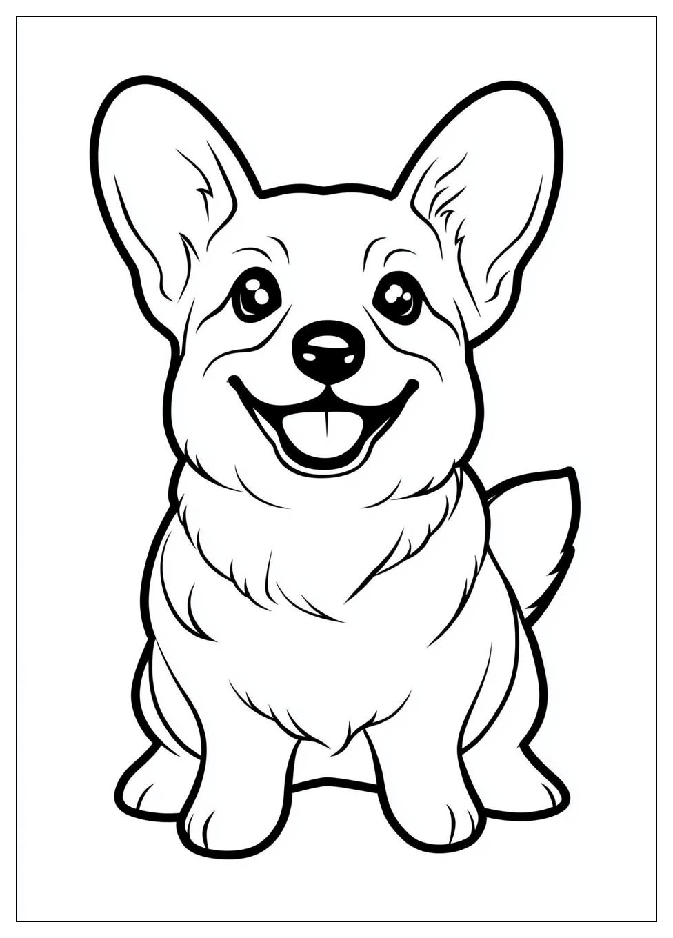 Corgi Coloring Pages-6