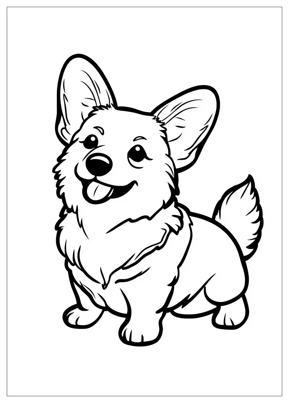 Corgi Coloring Pages-7