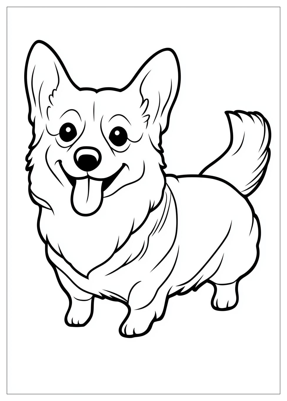 Corgi Coloring Pages-8