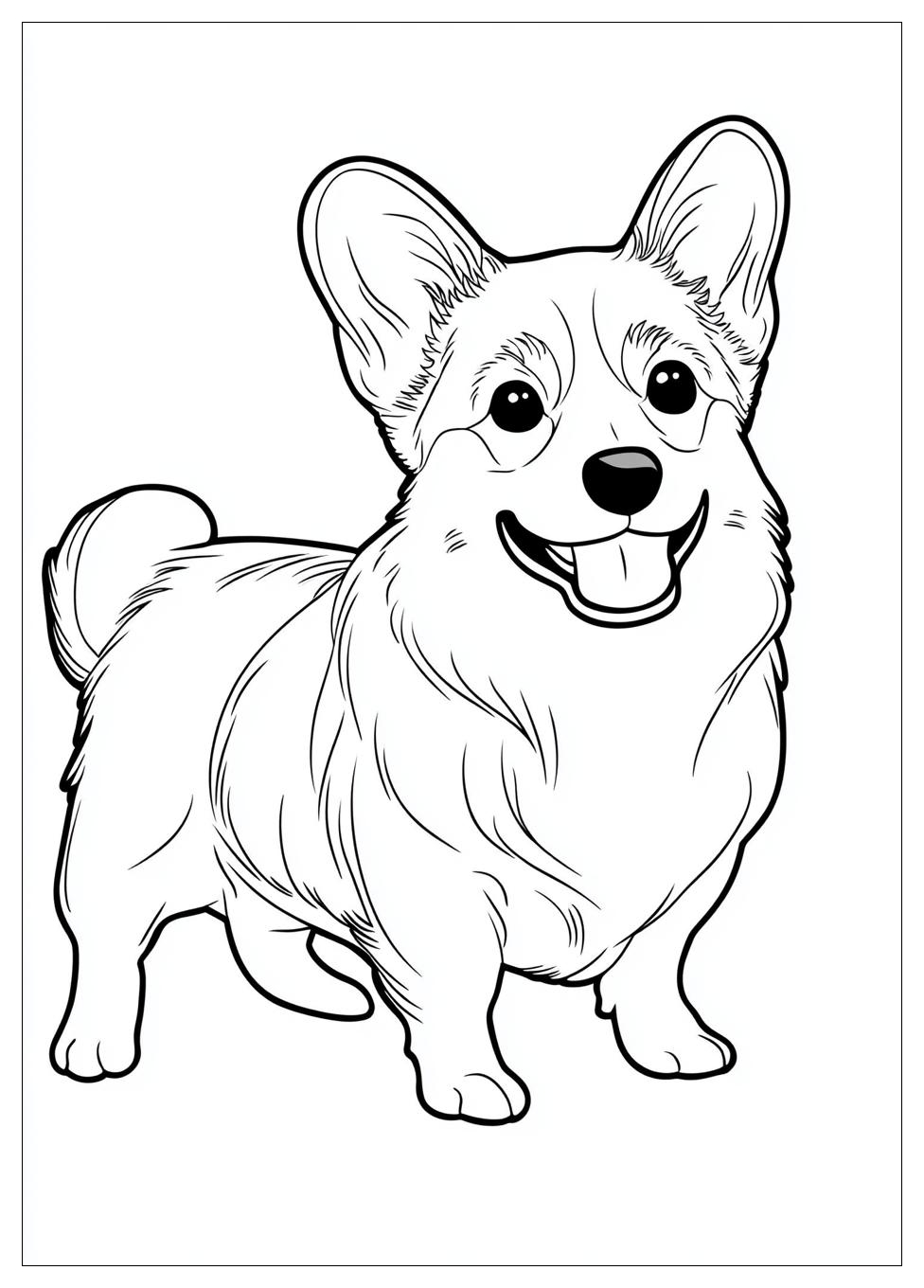 Corgi Coloring Pages-9