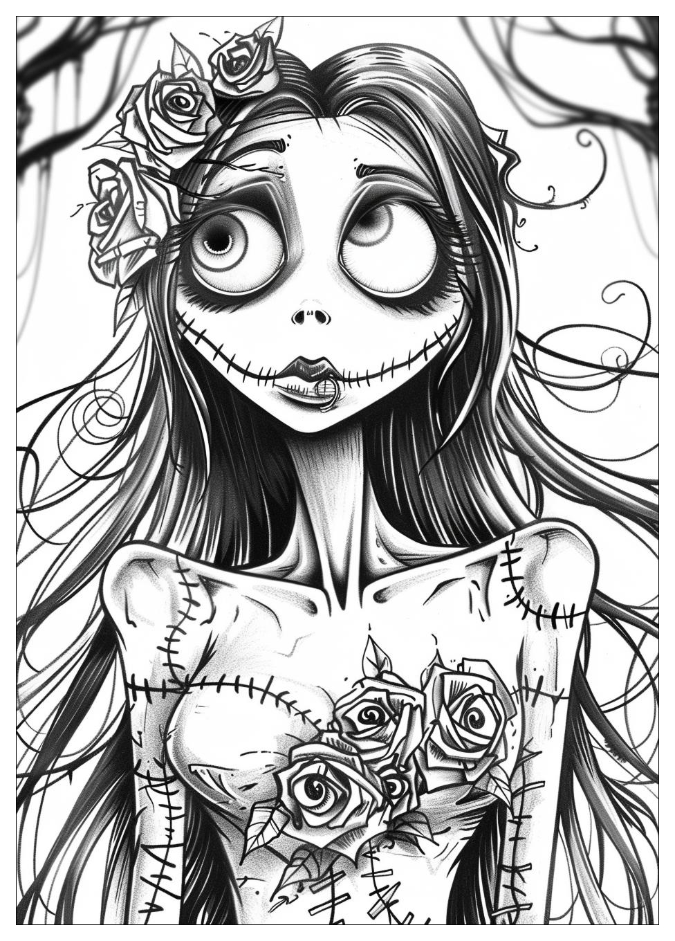 Corpse Bride Coloring Pages-1