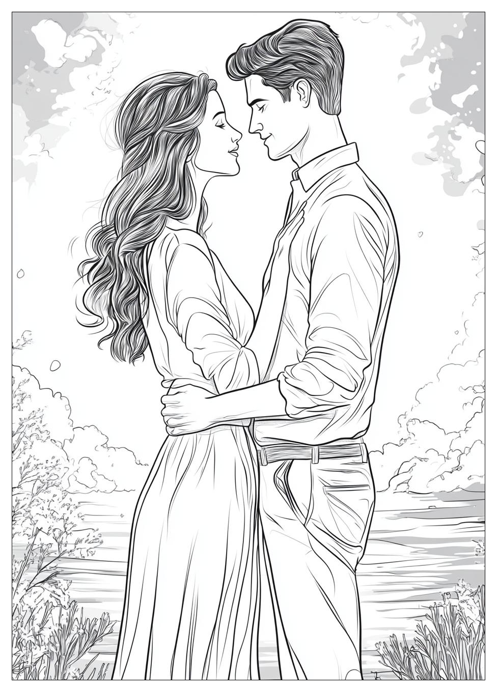 Couples Coloring Pages-19