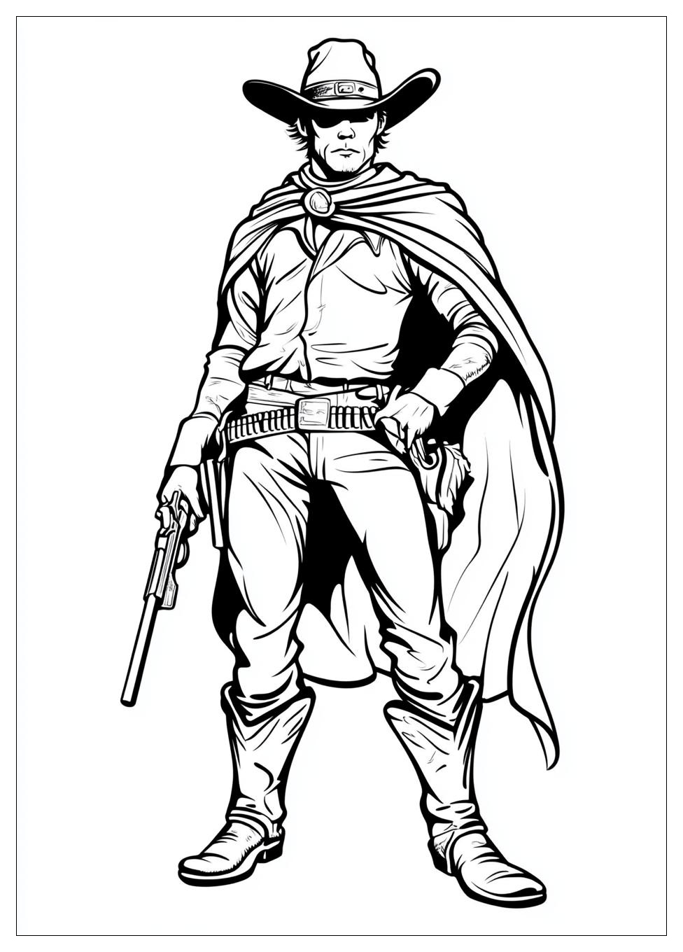 Free Printable Cowboy Coloring Pages 1 Cowboy Coloring Pages-1